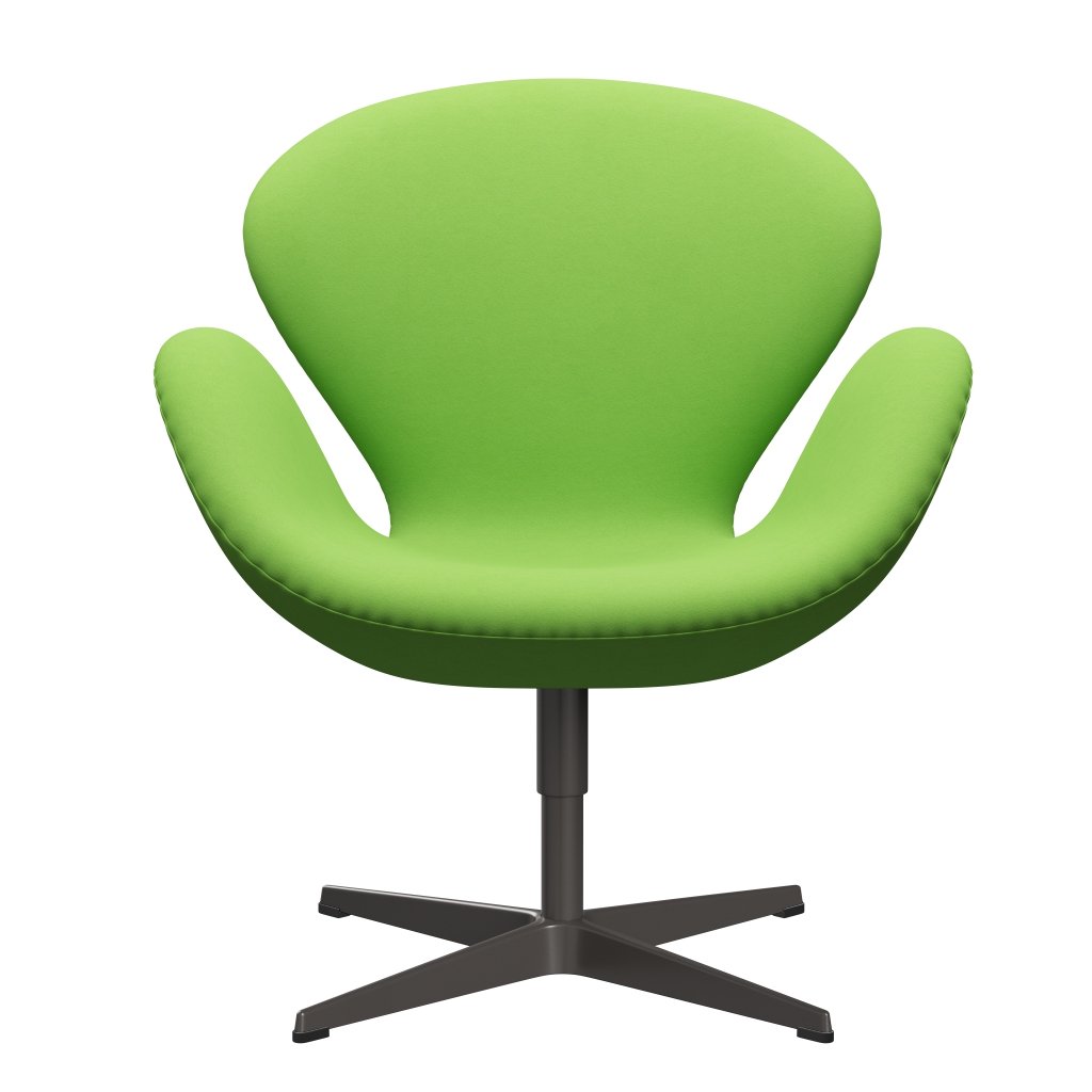 Fritz Hansen Swan Lounge Chair, Warm Graphite/Comfort Light Green (68010)