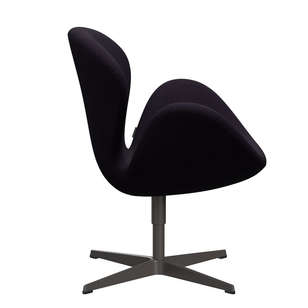 Fritz Hansen Swan Lounge Chair, teplá grafit/pohodlí fialová červená