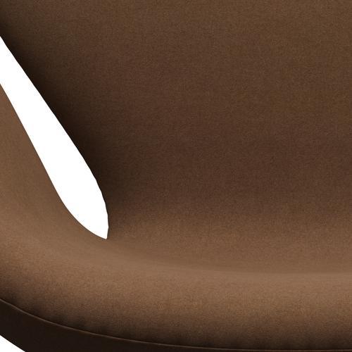 Fritz Hansen Swan Lounge Chair, teplá grafita/Divina světle hnědá