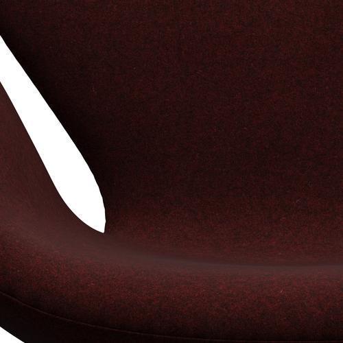 Fritz Hansen Swan Lounge Chair, teplý grafit/divina melange burgundsko