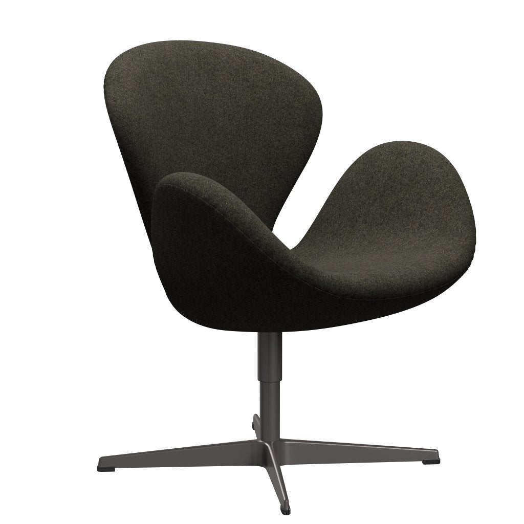 Fritz Hansen Swan Lounge Chair, Warm Graphite/Divina Melange Grey Brown