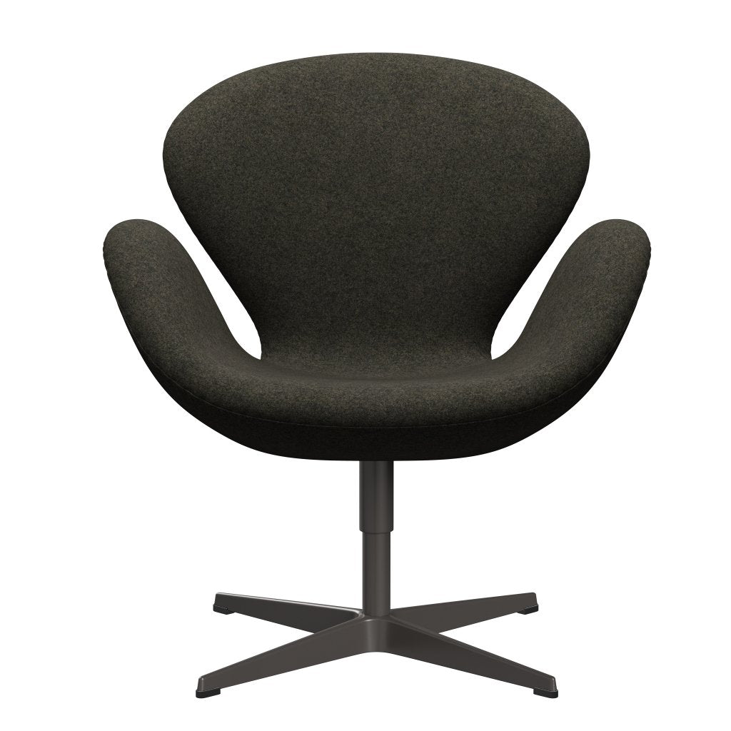 Fritz Hansen Swan Lounge Chair, Warm Graphite/Divina Melange Grey Brown