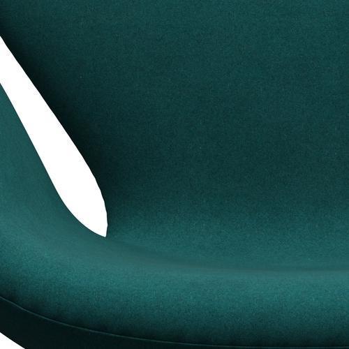 Fritz Hansen Swan Lounge Chair, teplá grafit/divina melange korálová zelená