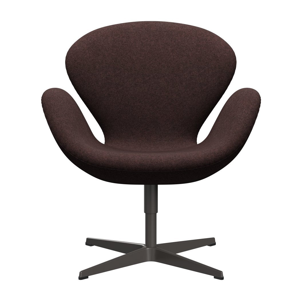 Fritz Hansen Swan Lounge Chair, Warm Graphite/Divina melange zaprášená fialová