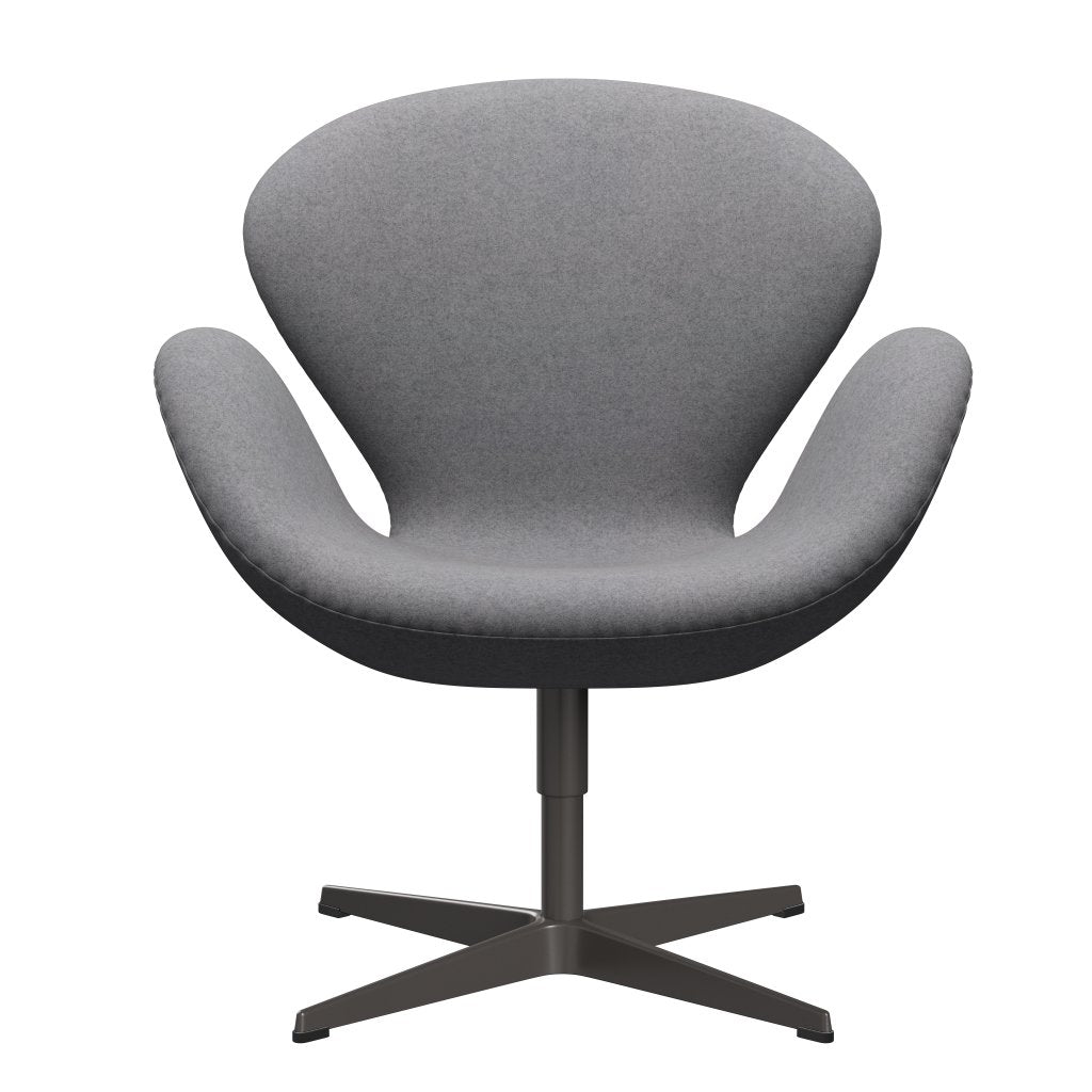 Fritz Hansen Swan Lounge Chair, teplý grafit/divina melange kámen šedá