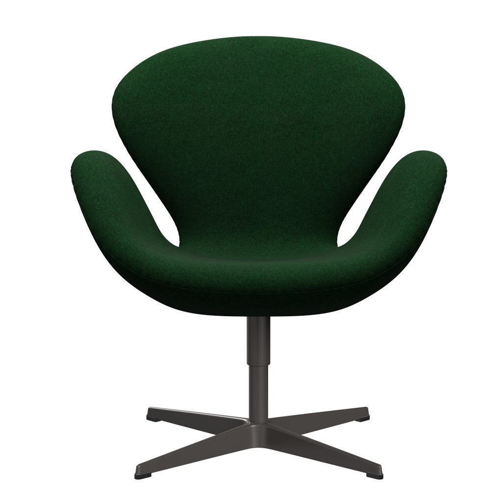 Fritz Hansen Swan Lounge Chair, Warm Graphite/Divina Melange Forest Green