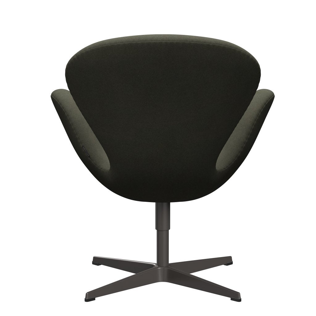 Fritz Hansen Swan Lounge Chair, Warm Graphite/Divina Vojenská zelená