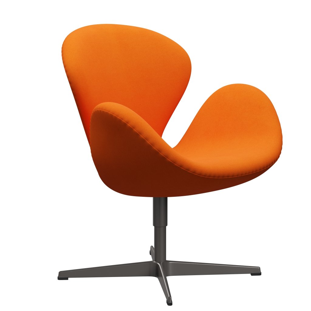 Fritz Hansen Swan Lounge Chair, teplý grafit/Divina Pastello Orange