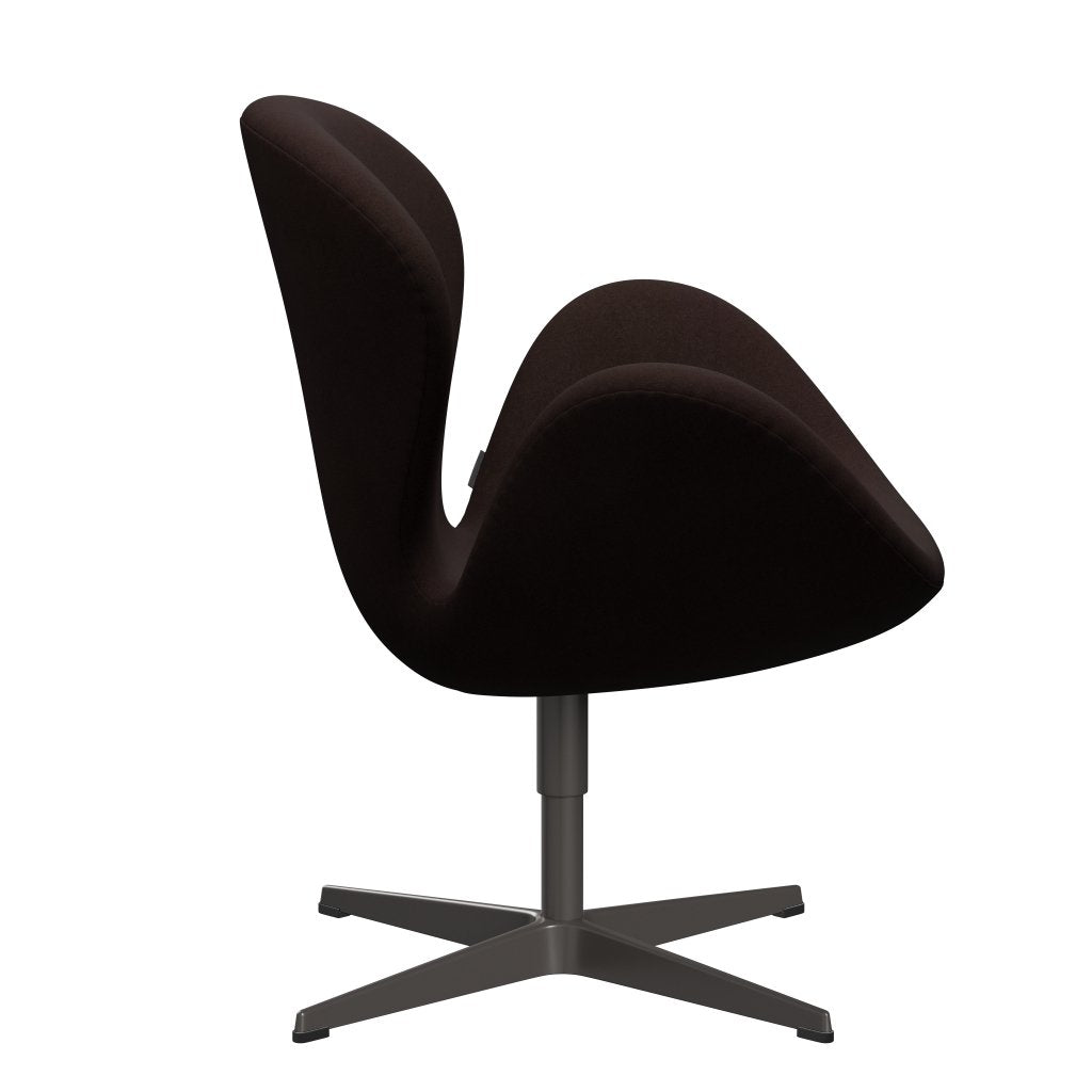 Fritz Hansen Swan Lounge Chair, teplá grafita/Divina Warm Brown