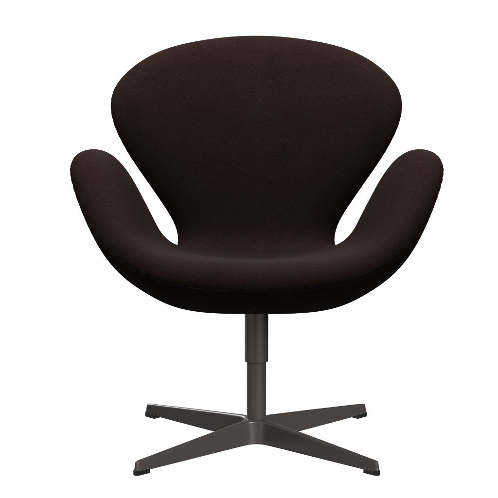 Fritz Hansen Swan Lounge Chair, teplá grafita/Divina Warm Brown