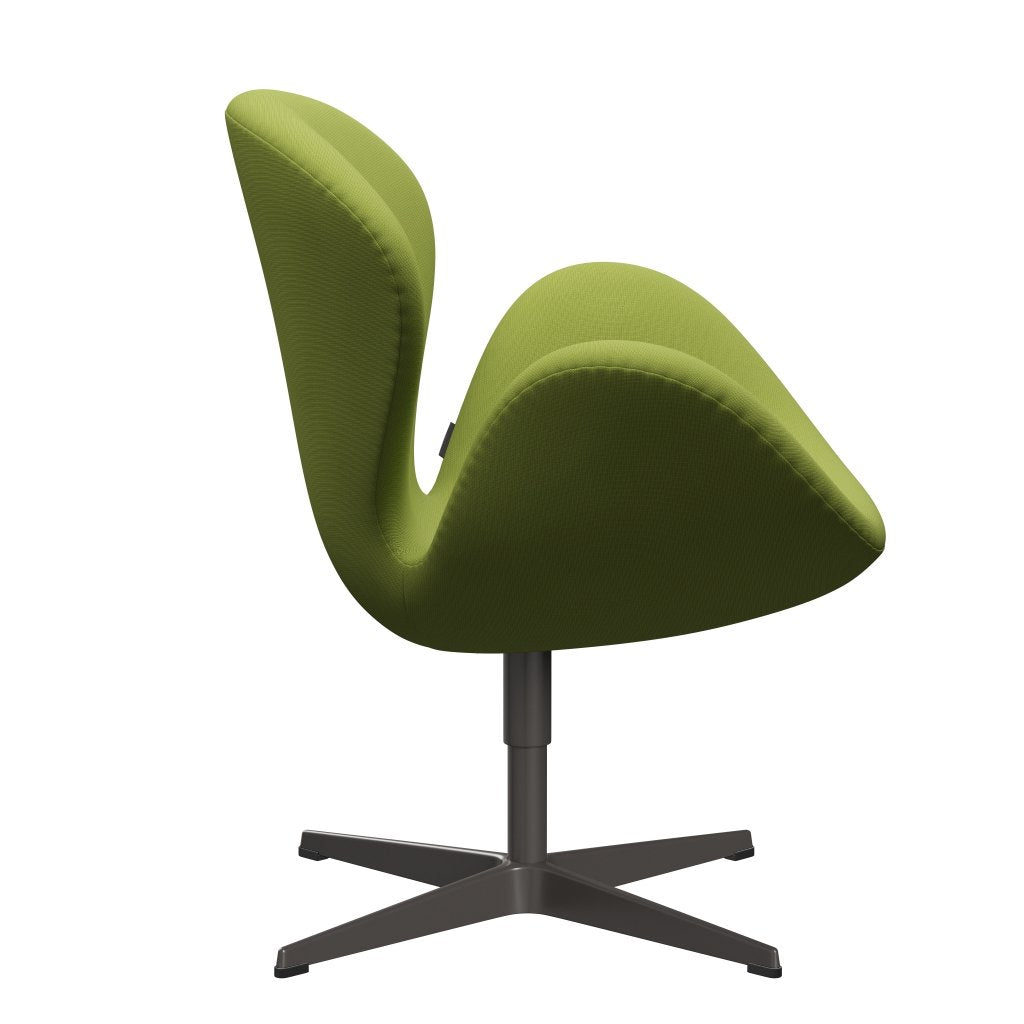 Fritz Hansen Swan Lounge Chair, teplá grafita/sláva světle tráva zelená