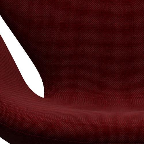 Fritz Hansen Swan Lounge Chair, teplá grafita/Hallingdal tmavě červená