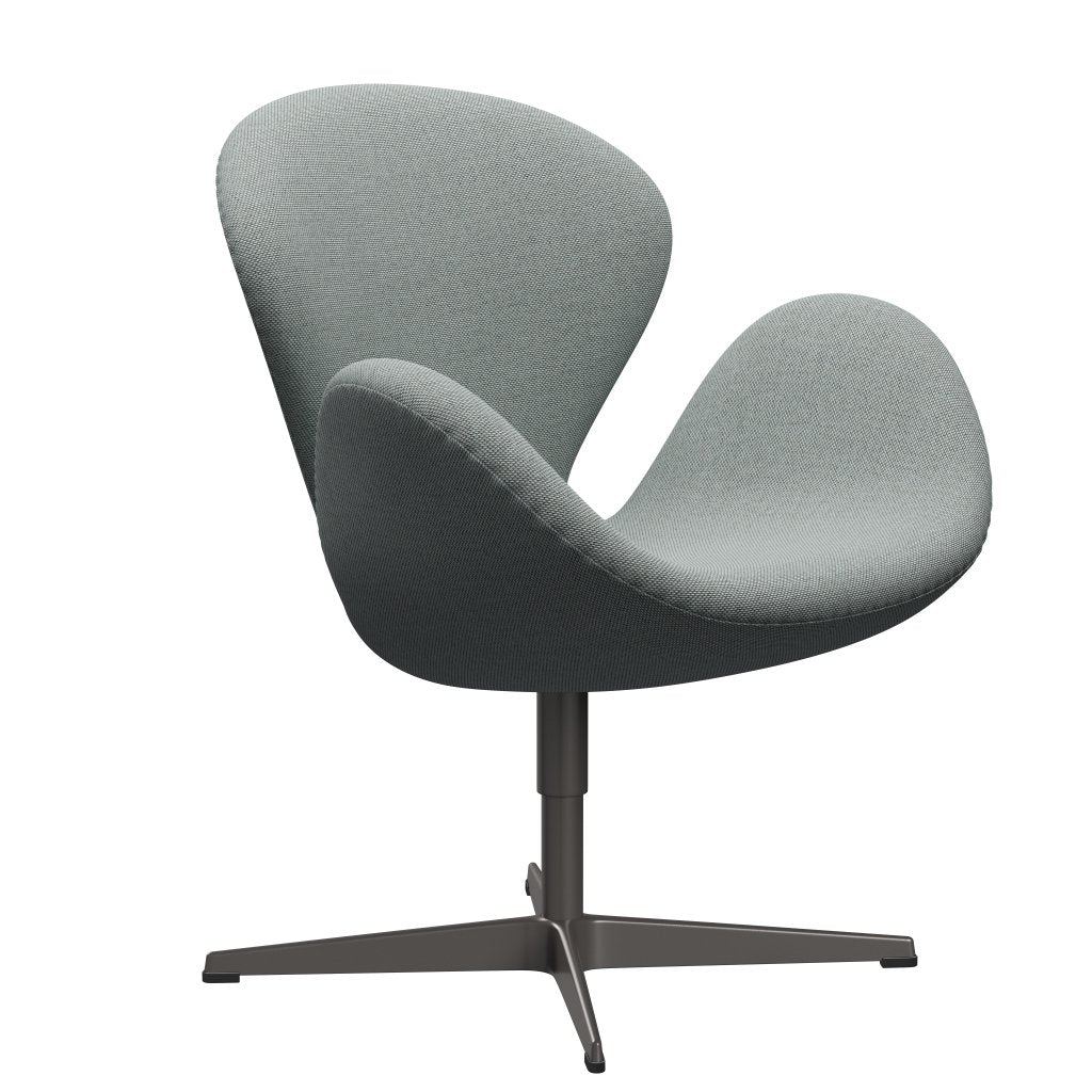 Fritz Hansen Swan Lounge Chair, teplá grafit/re vlna bledá aqua