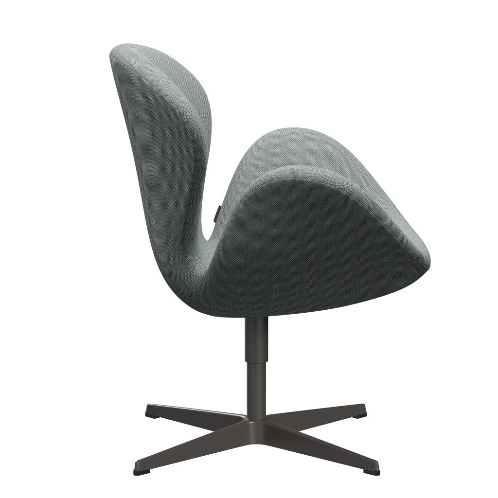 Fritz Hansen Swan Lounge Chair, teplá grafit/re vlna bledá aqua