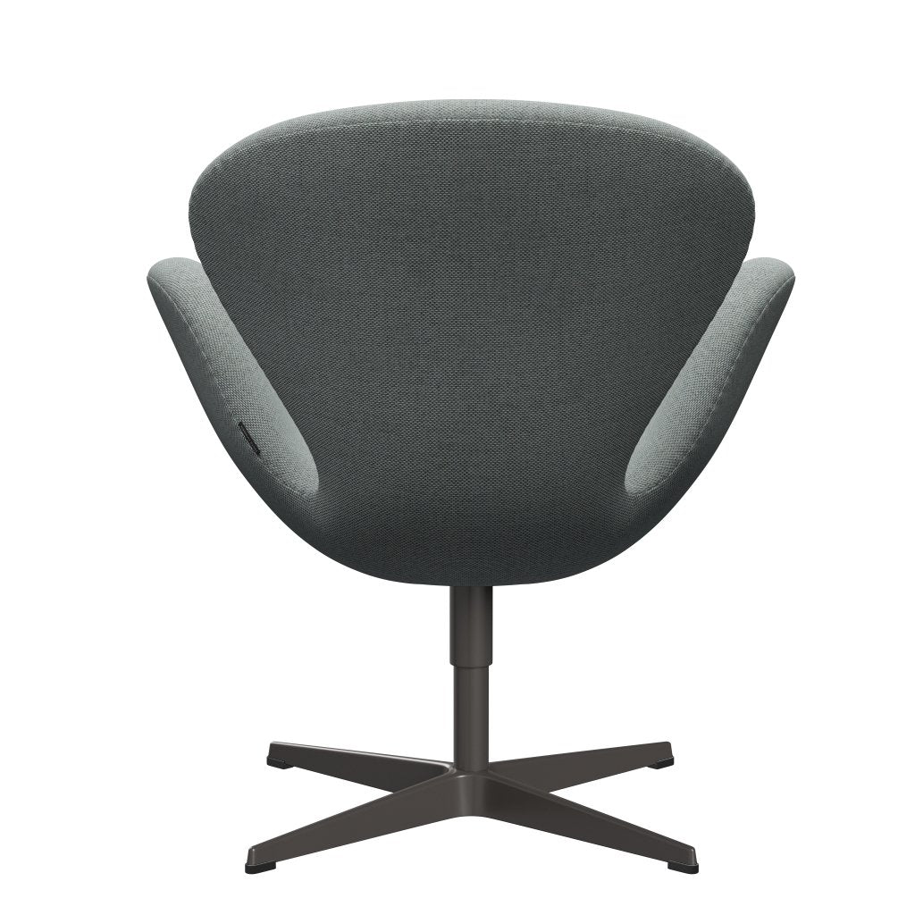 Fritz Hansen Swan Lounge Chair, teplá grafit/re vlna bledá aqua