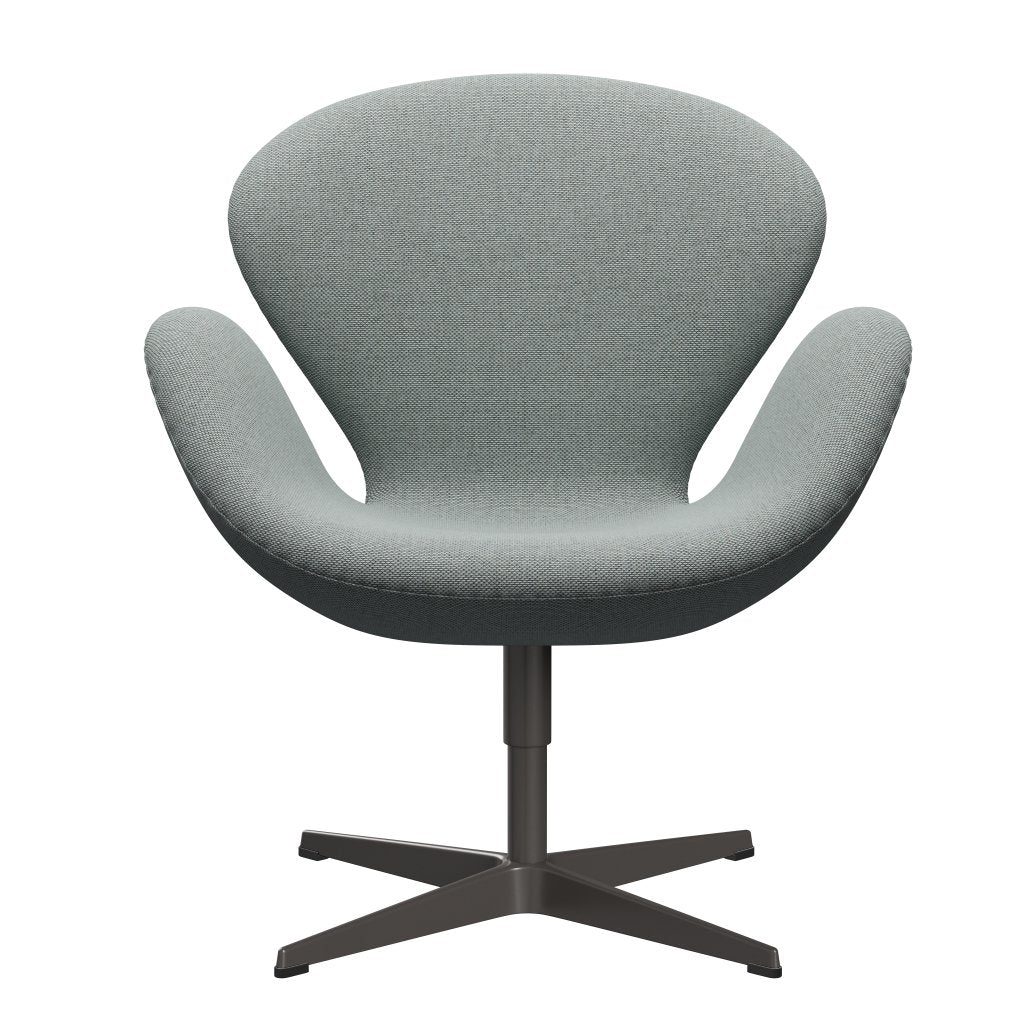 Fritz Hansen Swan Lounge Chair, Warm Graphite/Re Wool Pale Aqua