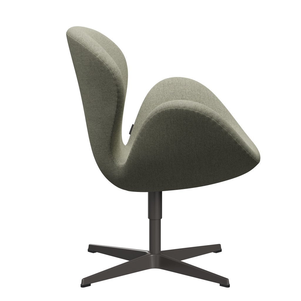 Fritz Hansen Swan Lounge Chair, teplé grafitové/re vlny Lime Green/Natural