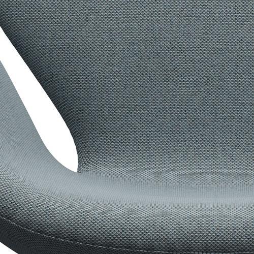 Fritz Hansen Swan Lounge Chair, teplý grafit/re vlna světle modrá/přirozená