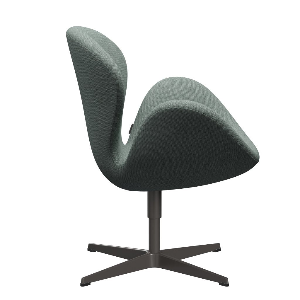 Fritz Hansen Swan Lounge Chair, Warm Graphite/Re Wool Light Aquamarine/Natural