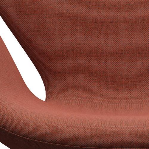 Fritz Hansen Swan Lounge Chair, teplý grafit/re vlna korál červená/přirozená