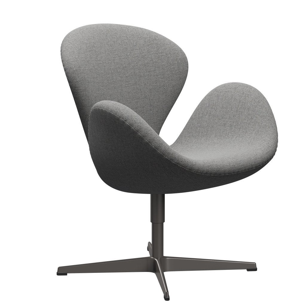 Fritz Hansen Swan Lounge Chair, teplá grafit/re vlna vlna bílá/přirozená