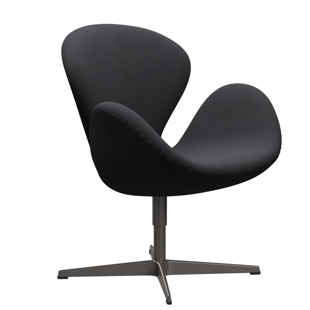 Fritz Hansen Swan Lounge Chair, teplá grafita/okraje hnědé/tmavě modrá