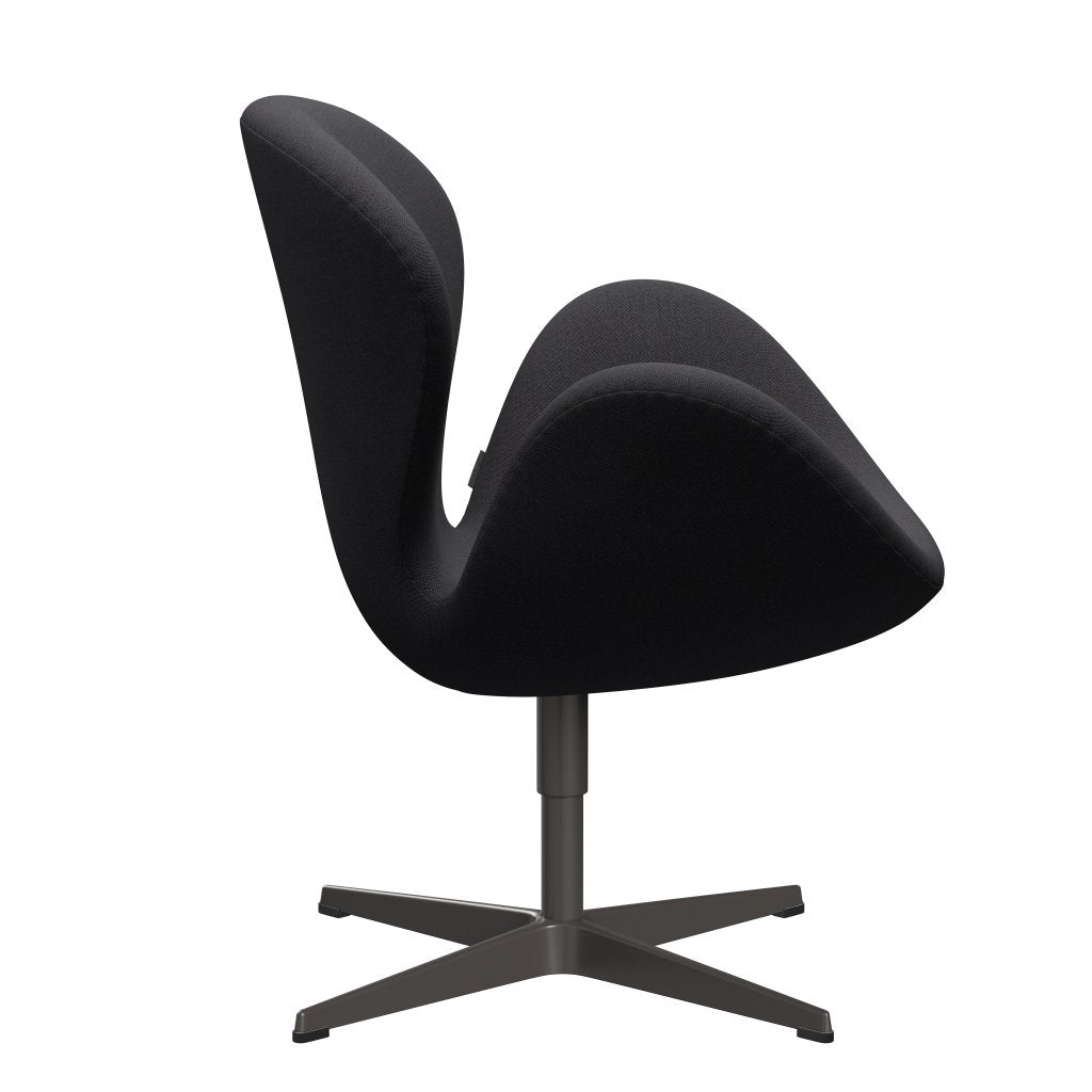 Fritz Hansen Swan Lounge Chair, teplá grafita/okraje hnědé/tmavě modrá