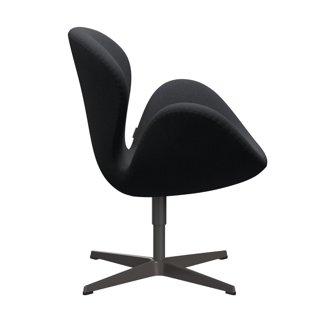 Fritz Hansen Swan Lounge Chair, teplý grafit/ráfky tmavě hnědé/šedé