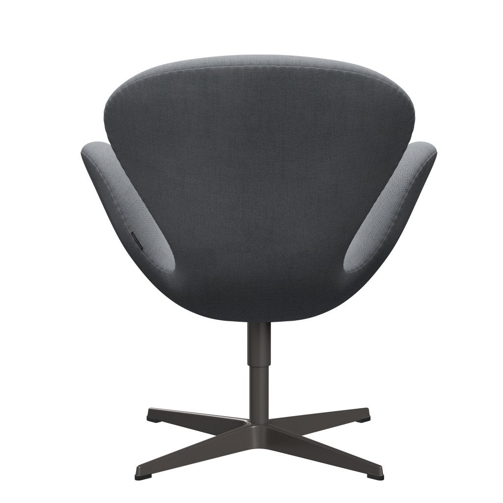 Fritz Hansen Swan Lounge Chair, teplý grafit/ráfky šedé/bílé