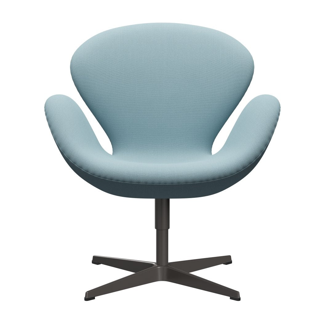 Fritz Hansen Swan Lounge Chair, Warm Graphite/Steelcut Pastel Blue