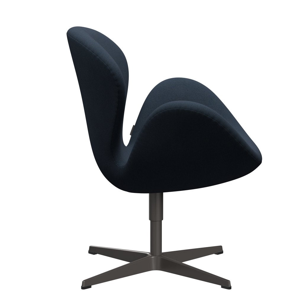 Fritz Hansen Swan Lounge Chair, teplá grafit/Steelcut trio tmavě hnědá modrá