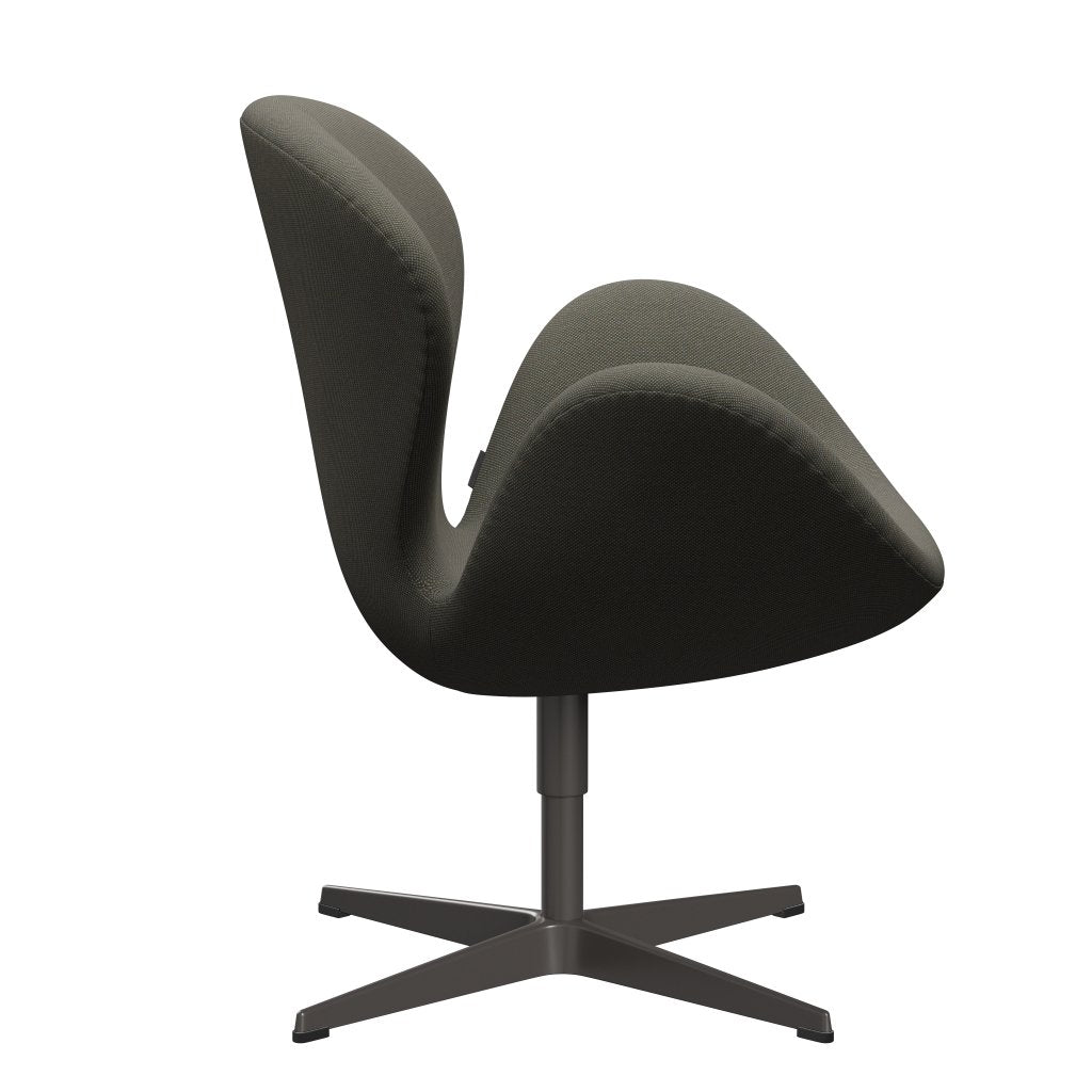 Fritz Hansen Swan Lounge Chair, teplé grafitové/Steelcut trio šedá/zelená