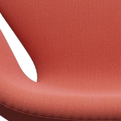 Fritz Hansen Swan Lounge Chair, teplé grafitové/Steelcut trio růžové/oranžové