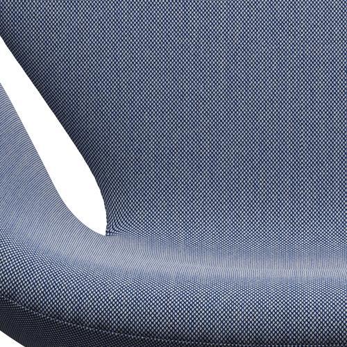 Fritz Hansen Swan Lounge Chair, teplé grafitové/Steelcut Trio White/Blue