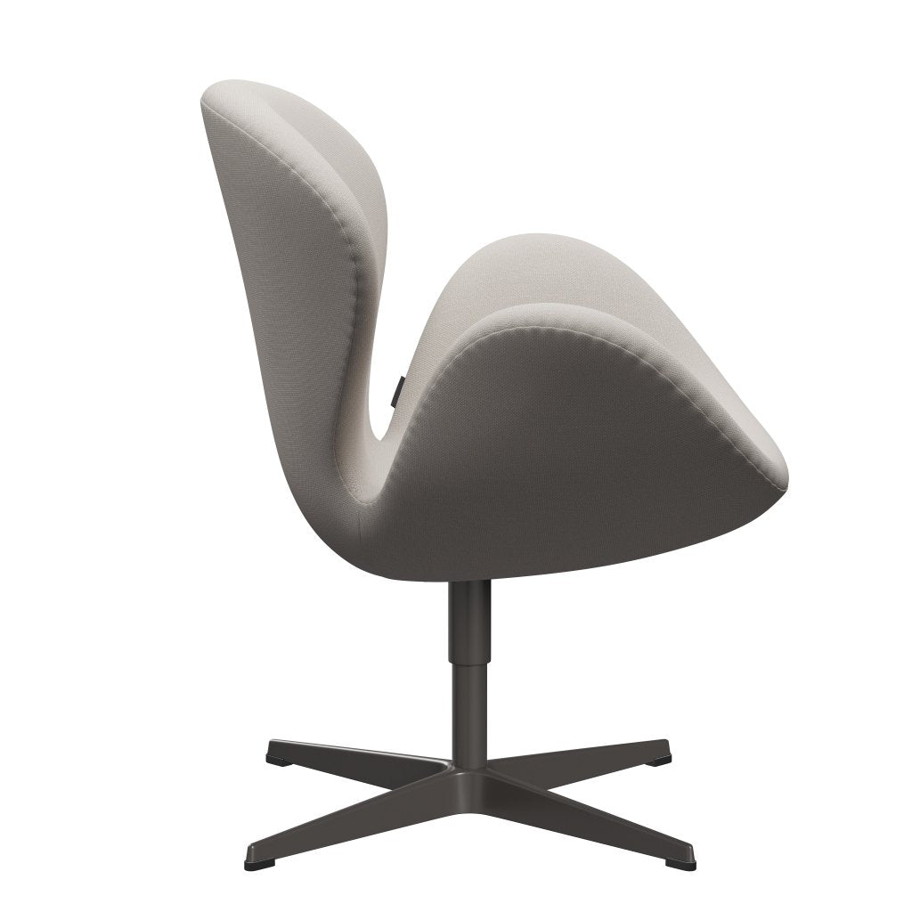 Fritz Hansen Swan Lounge Chair, teplá grafitová/ocelářská vlna bílá