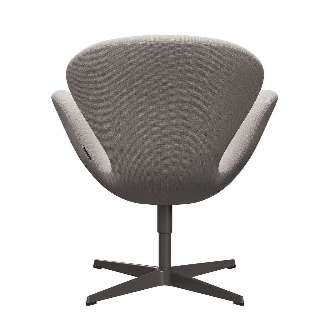 Fritz Hansen Swan Lounge Chair, teplá grafitová/ocelářská vlna bílá