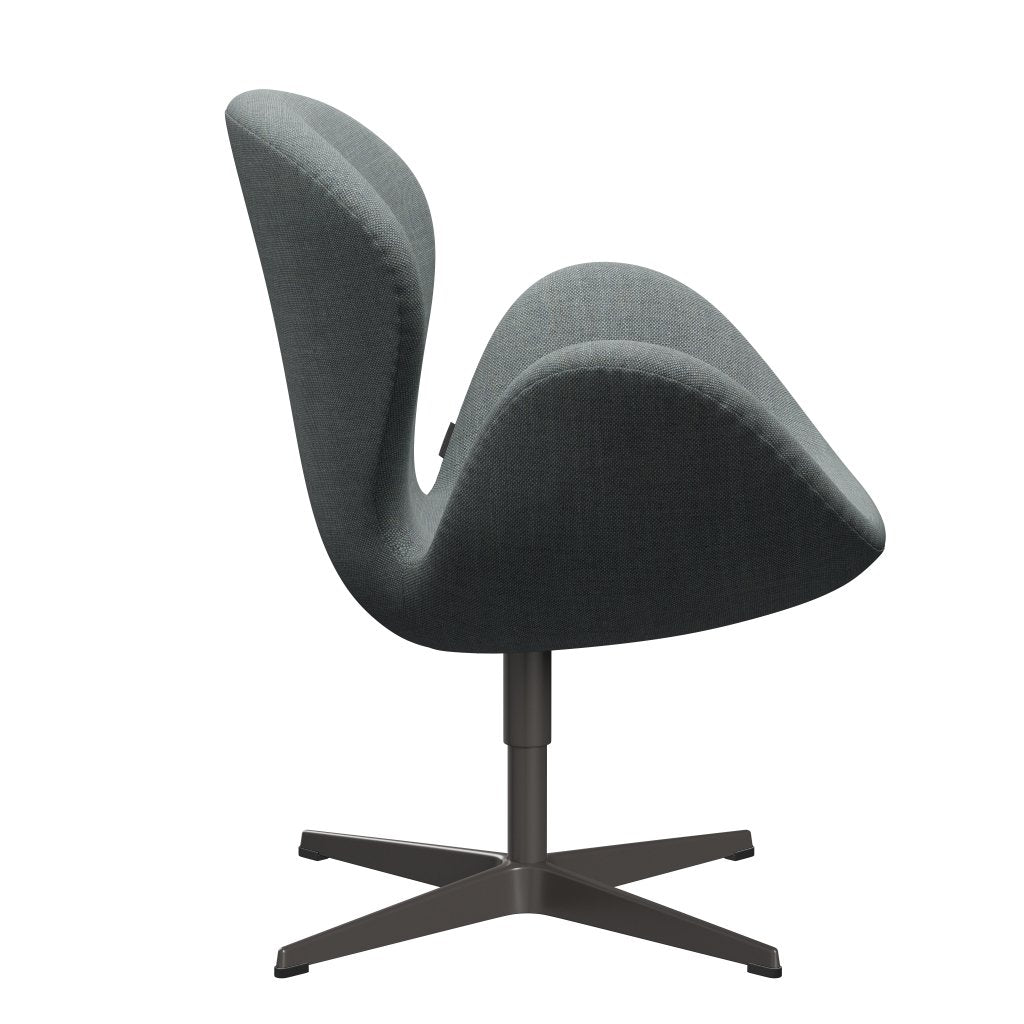 Fritz Hansen Swan Lounge Chair, teplá grafita/Sunniva šedá/světle zelená