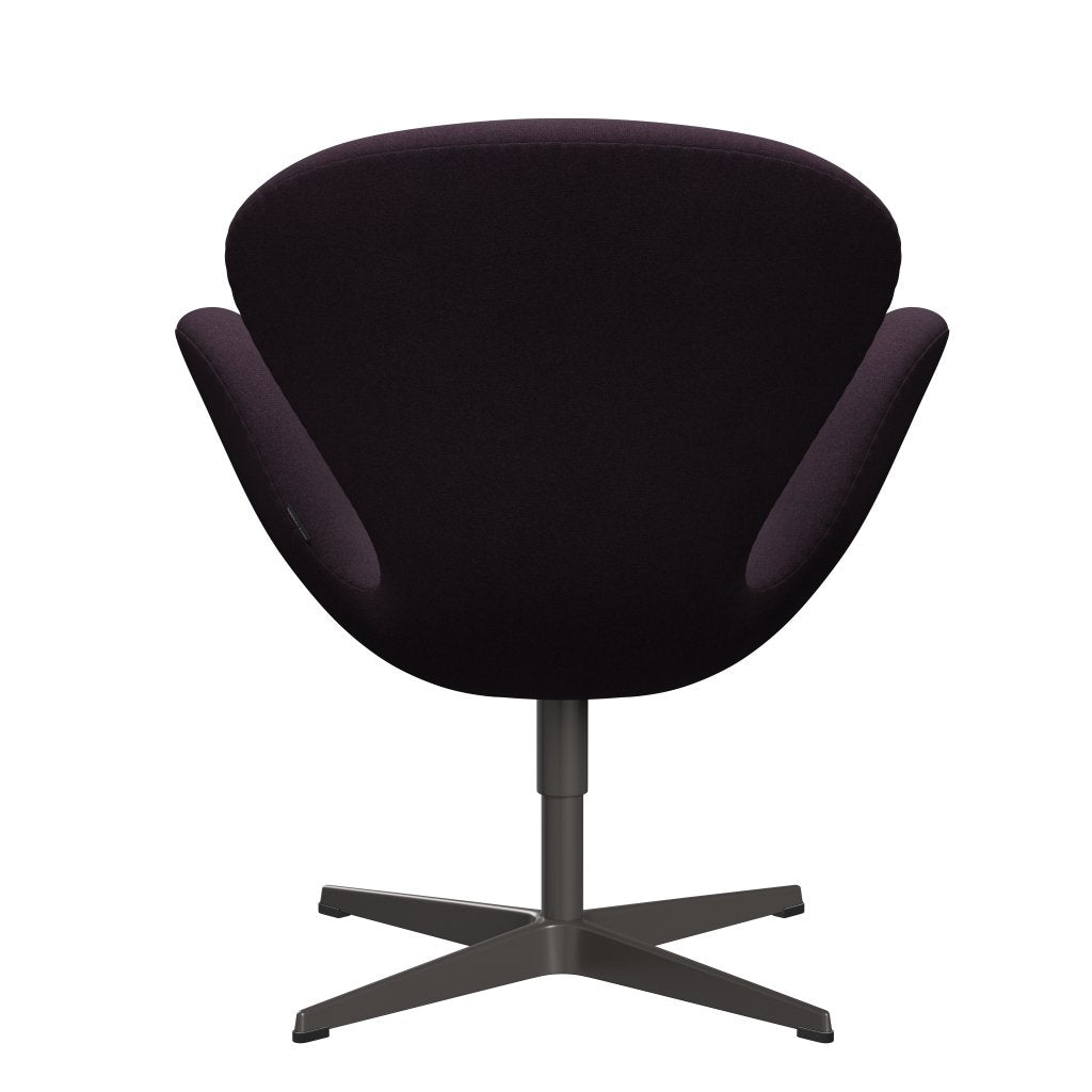 Fritz Hansen Swan Lounge Chair, teplý grafit/tonus Aubergine