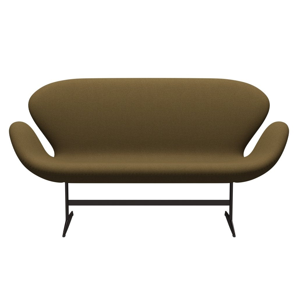 Fritz Hansen Swan Sofa 2 Seater, Brown Bronze/Tonus Khaki Green