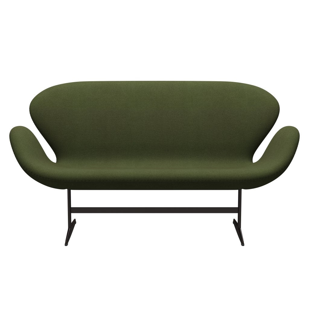Fritz Hansen Swan Sofa 2 Seater, Brown Bronze/Tonus Vojenská zelená