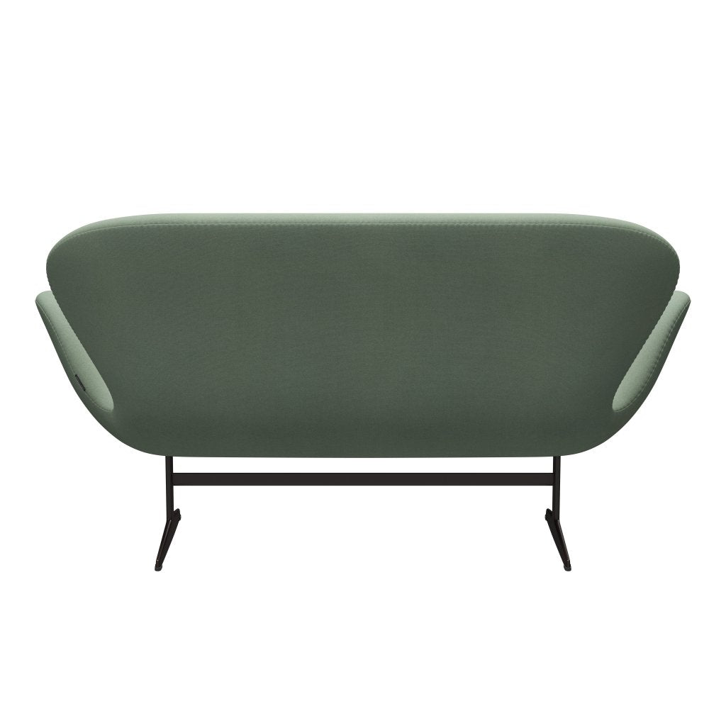 Fritz Hansen Swan Sofa 2 Seater, Brown Bronze/Tonus máta zelená