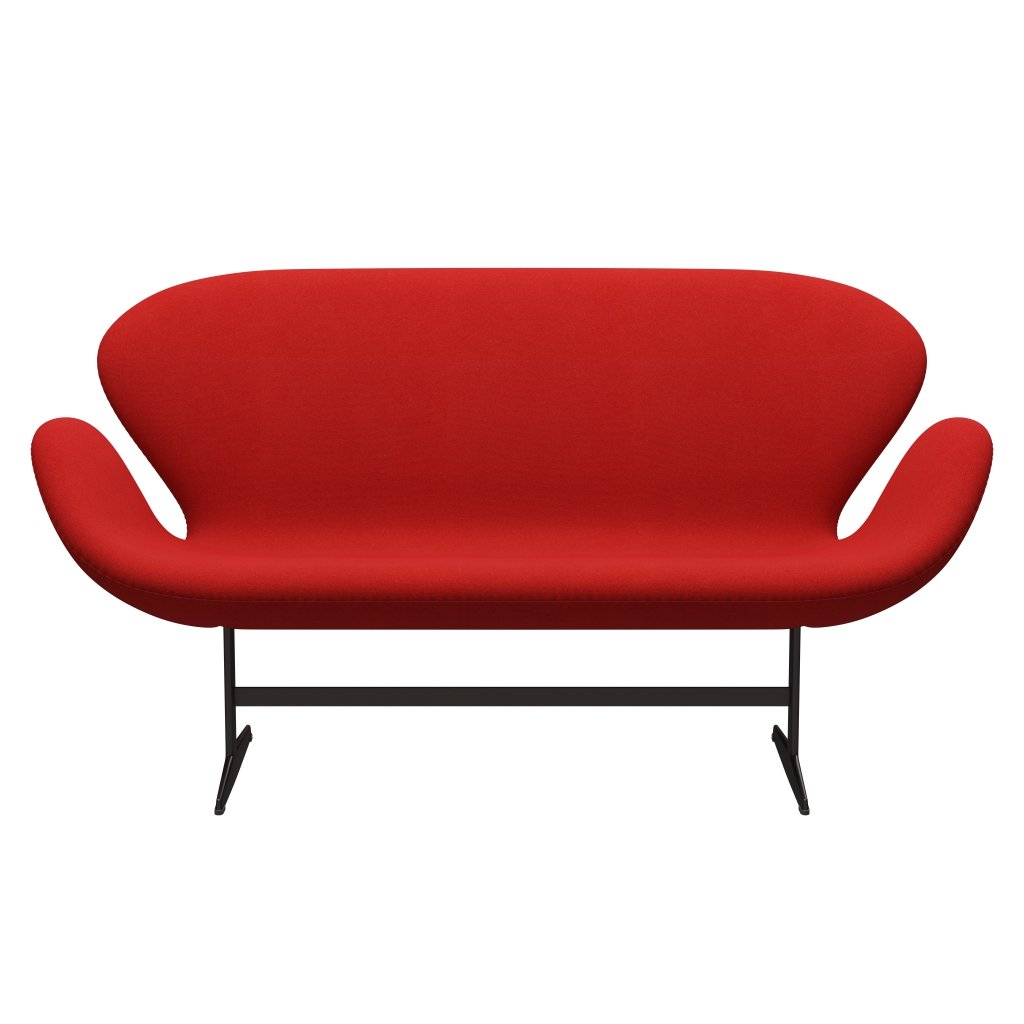 Fritz Hansen Swan Sofa 2 Seater, Brown Bronze/Tonus Orange/Red