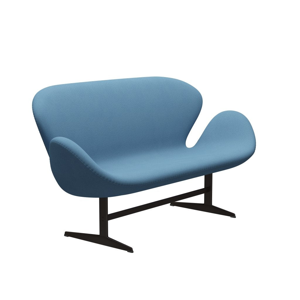 Fritz Hansen Swan Sofa 2 Seater, Brown Bronze/Tonus Pastel Blue