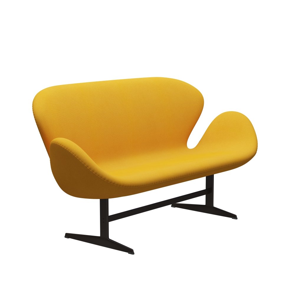 Fritz Hansen Swan Sofa 2 Seater, Brown Bronze/Tonus Mustard