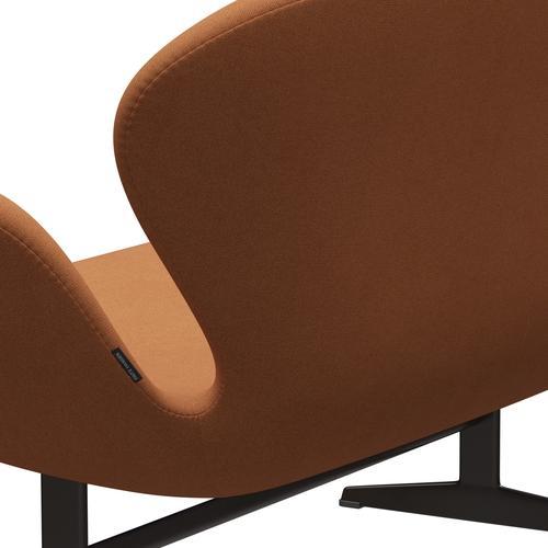Fritz Hansen Swan Sofa 2 Seater, Brown Bronze/Tonus Soft Orange