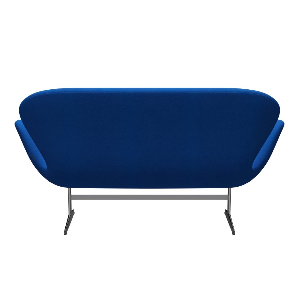 Fritz Hansen Swan Sofa 2 Seater, satén kartáčovaný hliník/tonus modrá