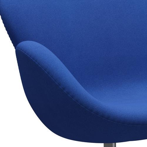 Fritz Hansen Swan Sofa 2 Seater, satén kartáčovaný hliník/tonus levandule modrá