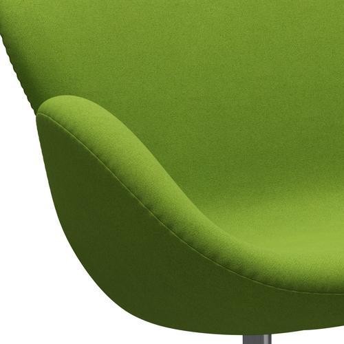 Fritz Hansen Swan Sofa 2 Seater, satén kartáčovaný hliník/tonus vápno