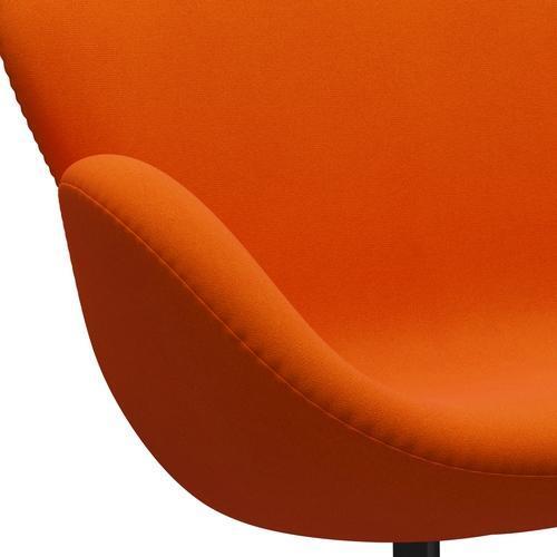 Fritz Hansen Swan Sofa 2 Seater, černá lakovaná/Tonus Light Orange