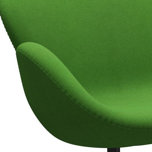 Fritz Hansen Swan Sofa 2 Seater, černá lakovaná/Tonus Light Green